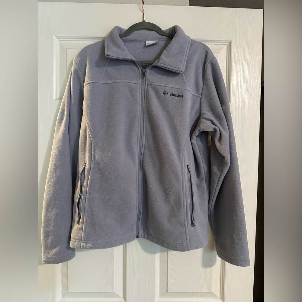Columbia Light Gray/Purple Fleece Jacket